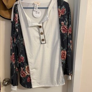 Floral Button-Up Women's Top